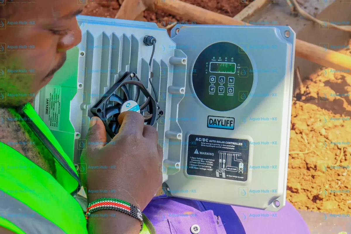 Solar pump controller by Aqua Hub Kenya