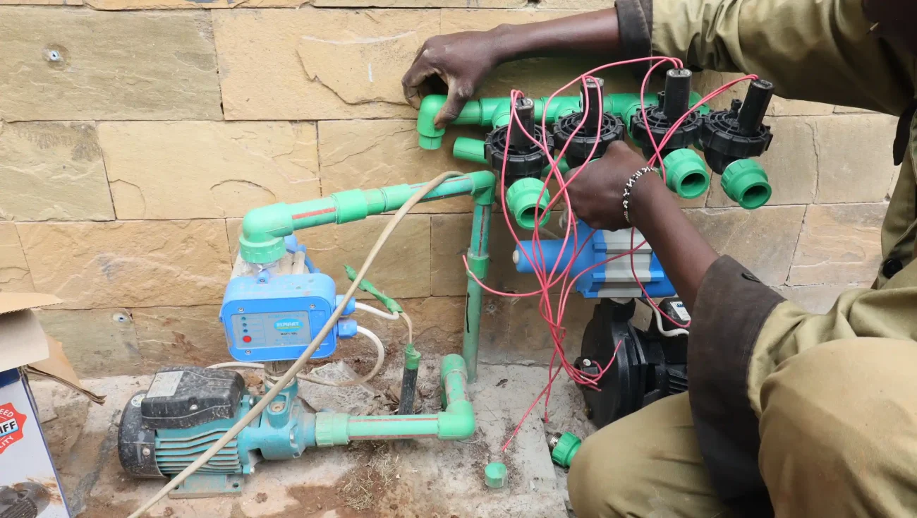 Water pump controller installation by Aqua Hub Kenya