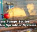 Booster pumps set for garden sprinkler systems