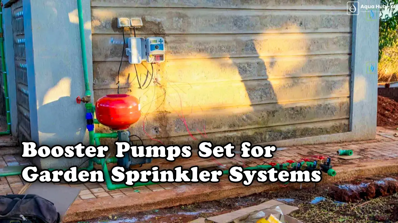Booster pumps set for garden sprinkler systems